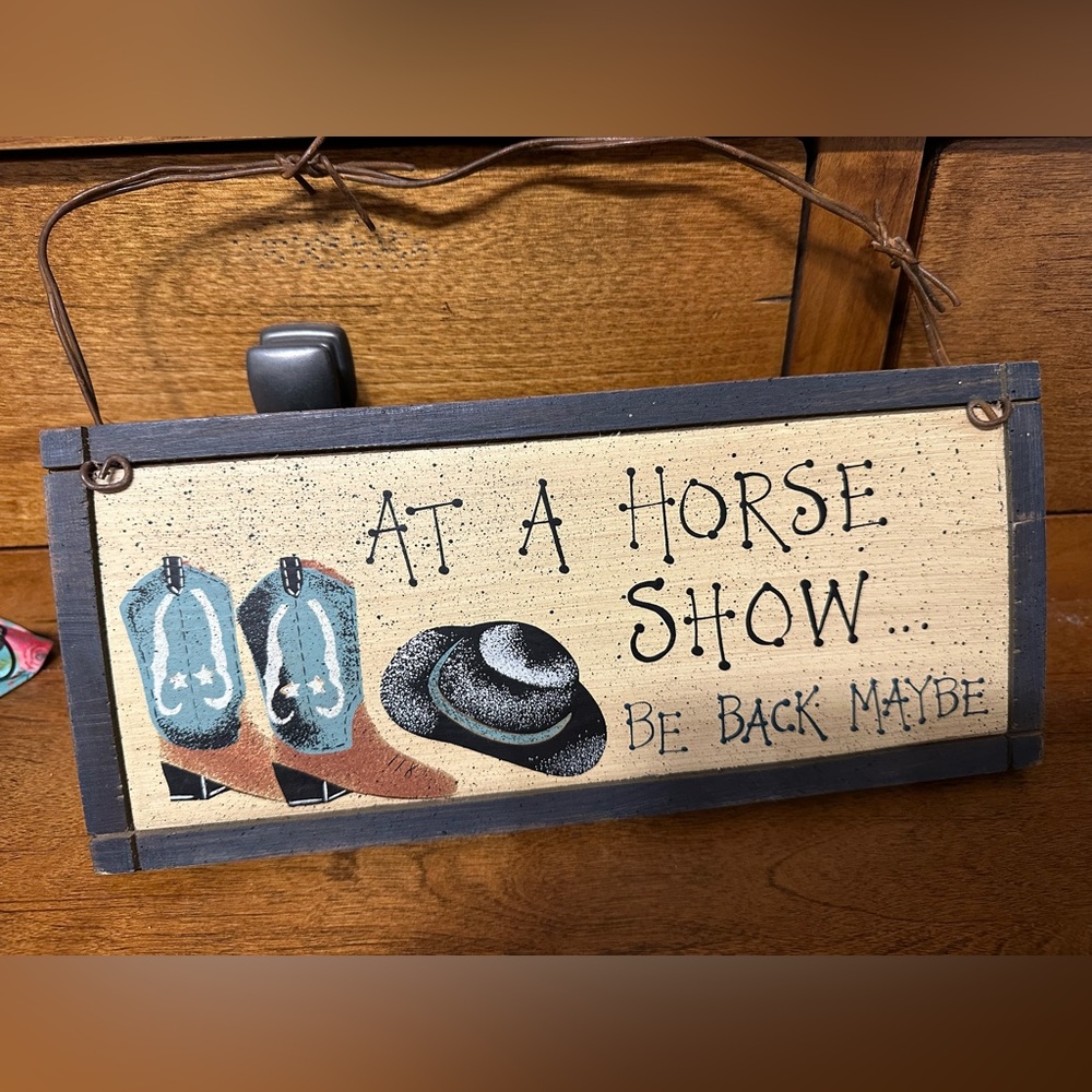 Home Decor Horse Show Wall Sign
